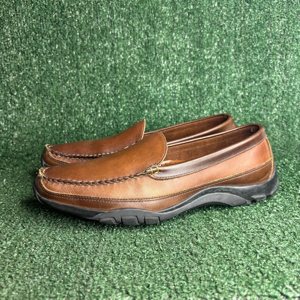 Allen Edmonds Boulder Loafers Leather Casual Driving Shoes Brown Mens 8.5 E Wide